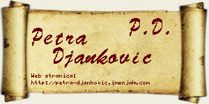 Petra Đanković vizit kartica